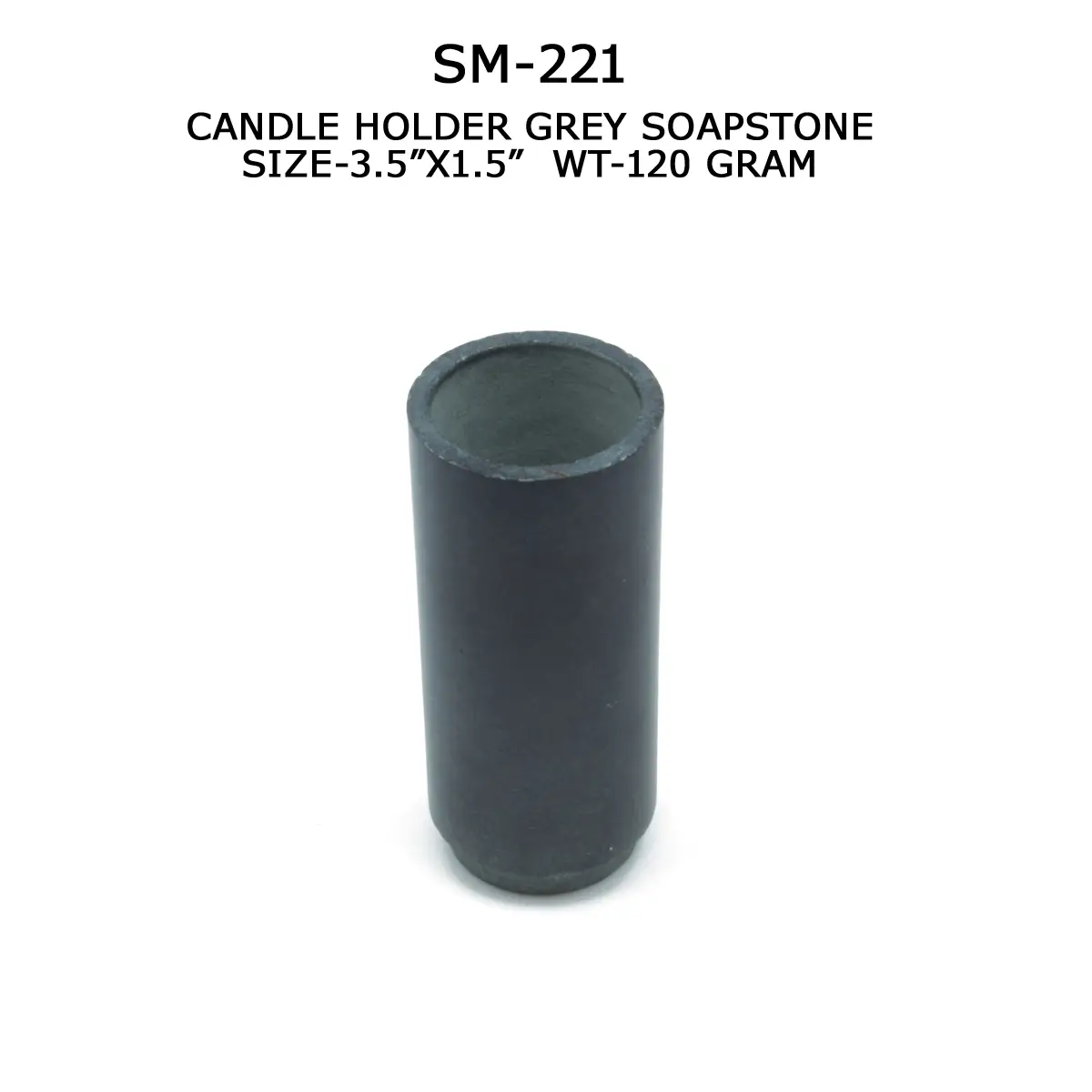 CANDLE HOLDER GREY SOPASTONE